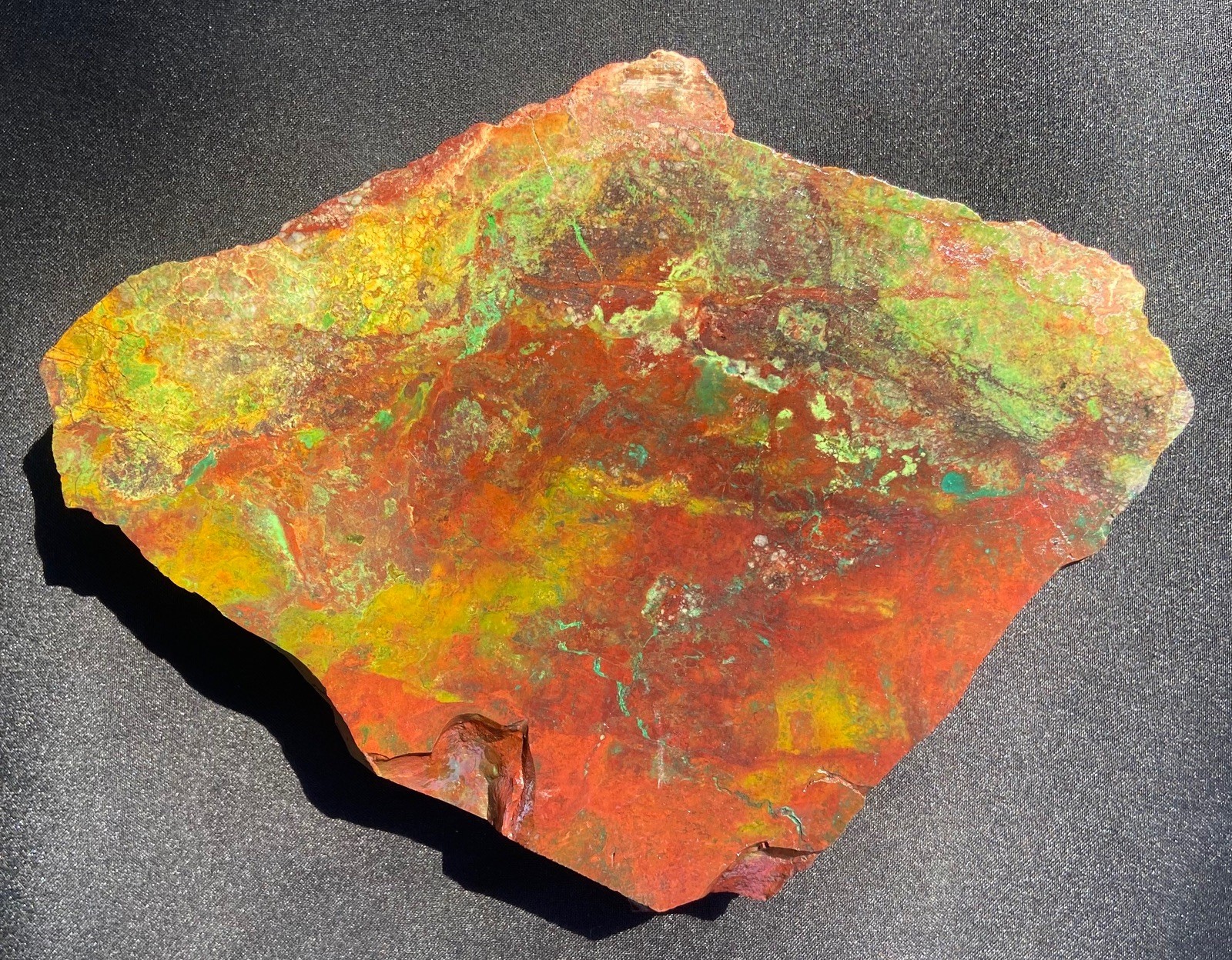 Parrot Wing Chrysocolla Colorful AA Big Slab Untreated No Cracks 212 Gram 7.5 Oz