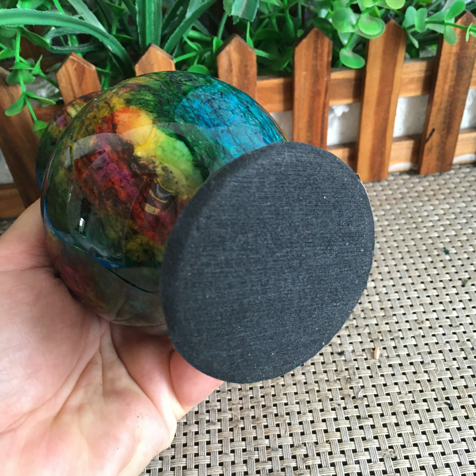 945g Natural “Seven Colors Jade” vase specimen -Taiwan China mh633