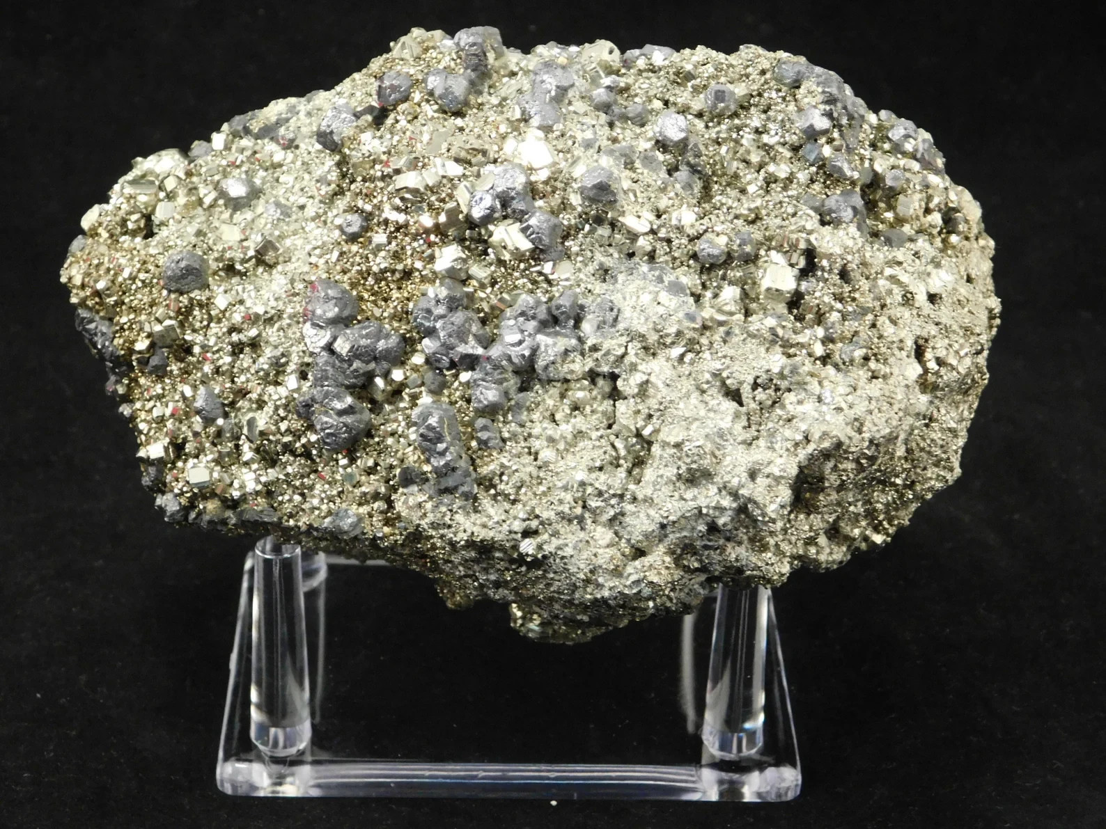 BIG! Dodecahedron PYRITE Crystal Cluster with Galena Crystals From Peru 1671gr