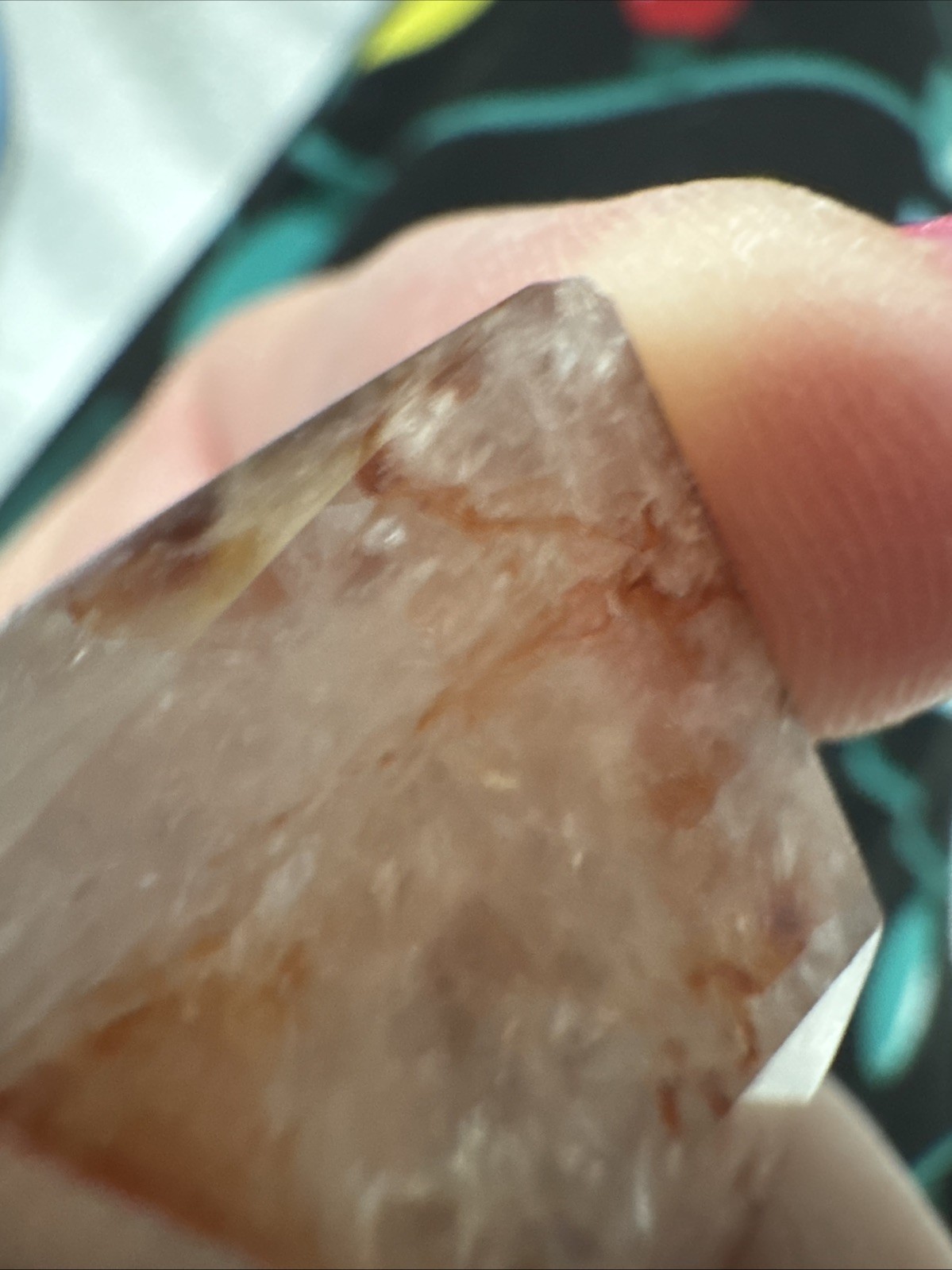 Imperfect Tower Duo. Fire Quartz And Quartz With Fire And Epidote Inclusion
