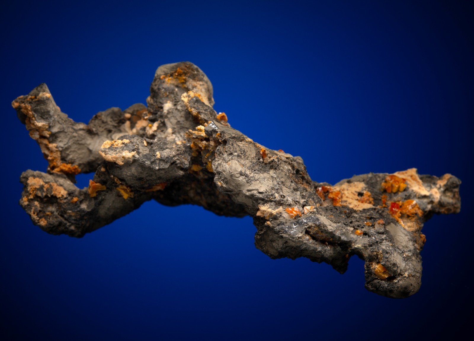 Wulfenite on Galena Bleiberg District, Carinthia, Austria 2207-092