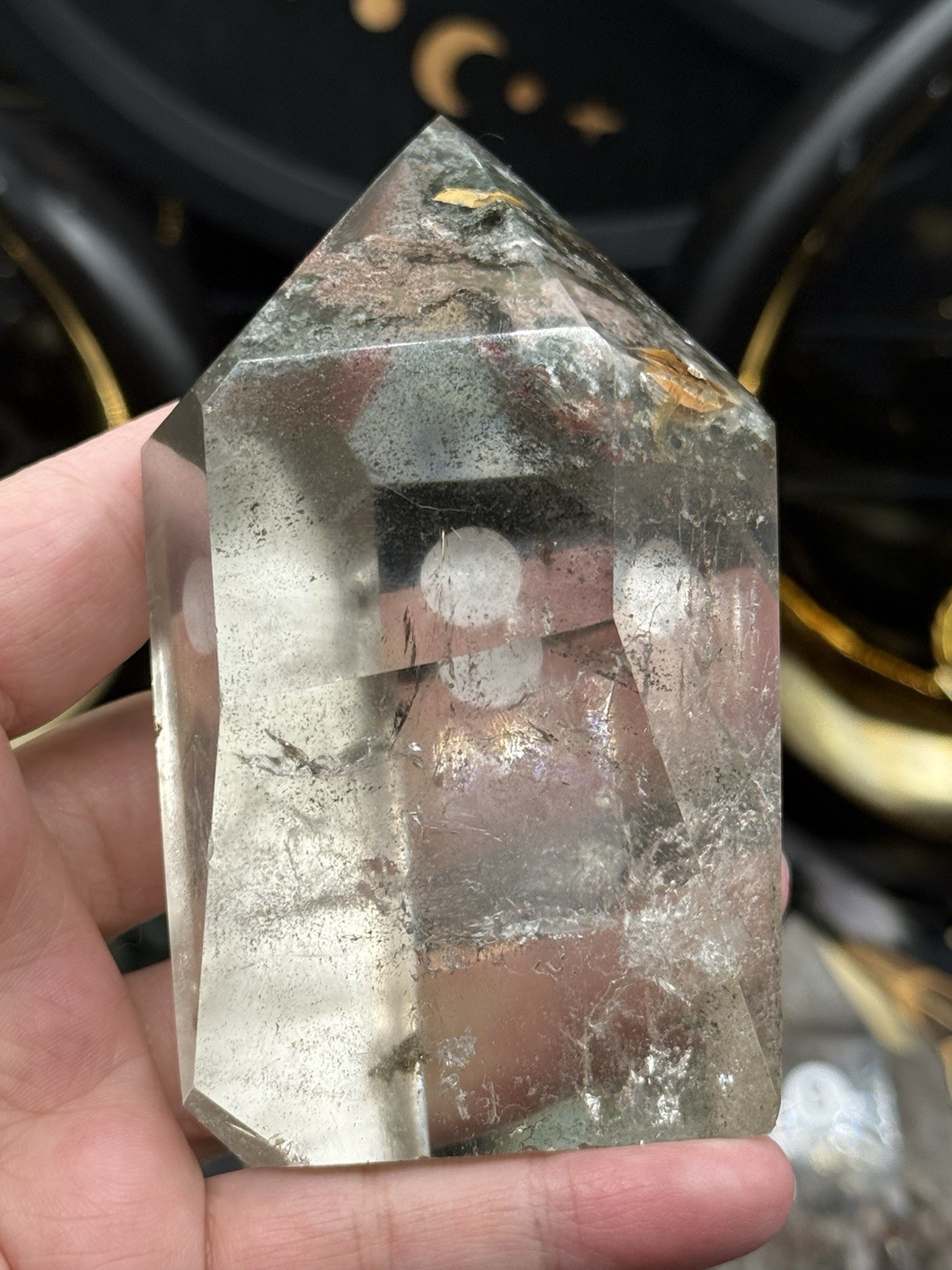 Natural Garden Quartz Lodolite Chunky Tower Freeforms Free ship & Gift