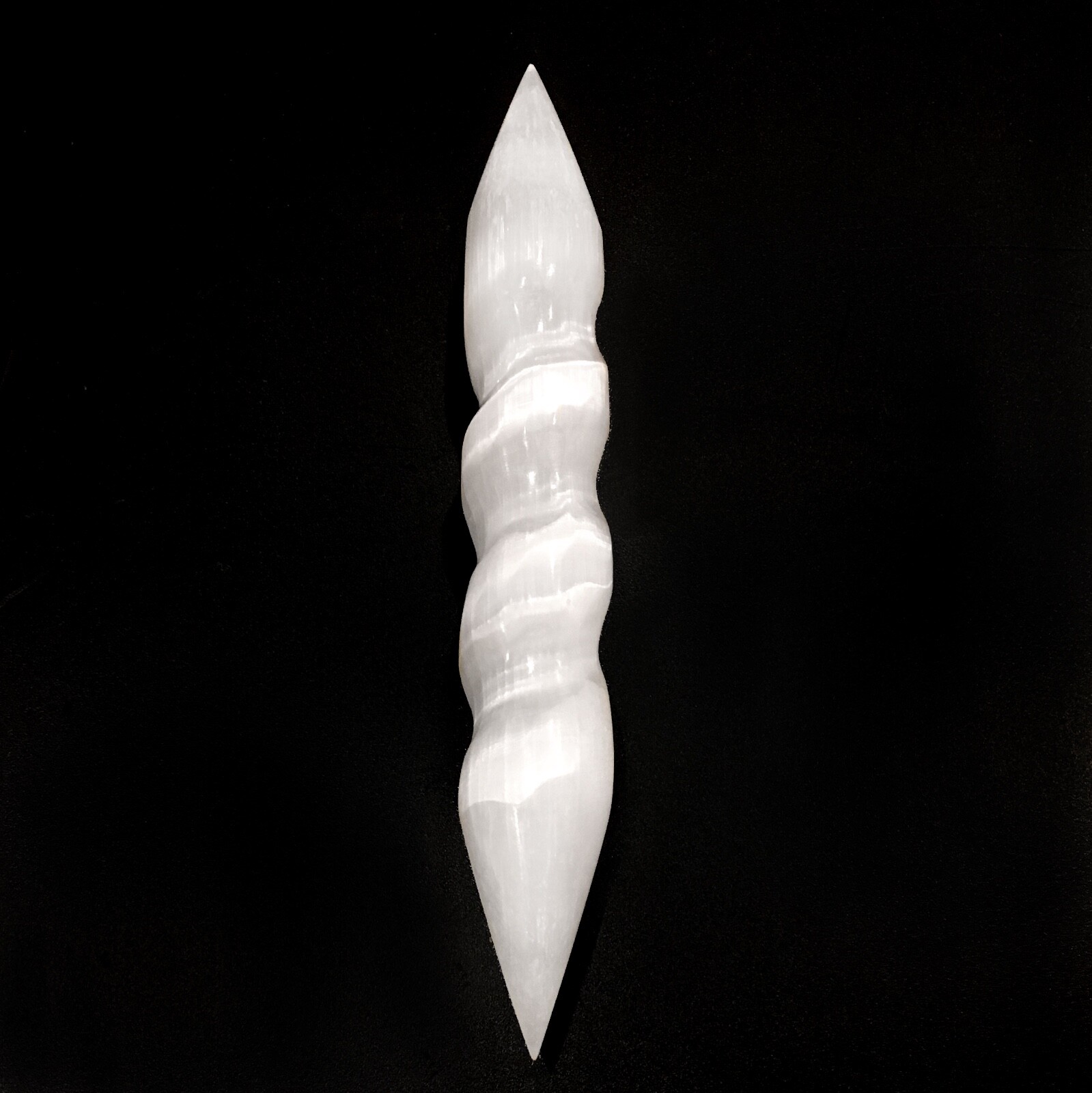 Selenite Crystal Massage Wand ” Polished Spiral Tip Lot 5 BULK Wholesale Healing
