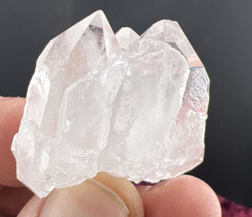 Natural Clear Lemurian Quartz Crystal Cluster Minas Gerais, Brazil 22 grams