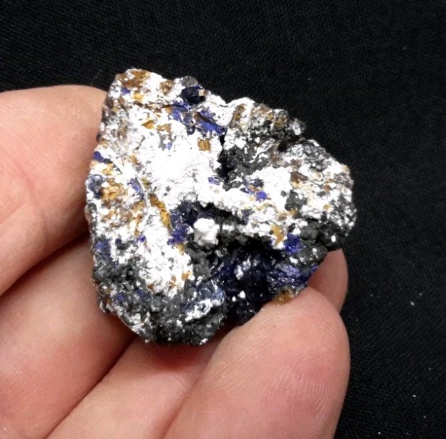 12 Piece AZURITE with QUARTZ and FLUORITE from Sierra Rica, Chihuahua, Mexico