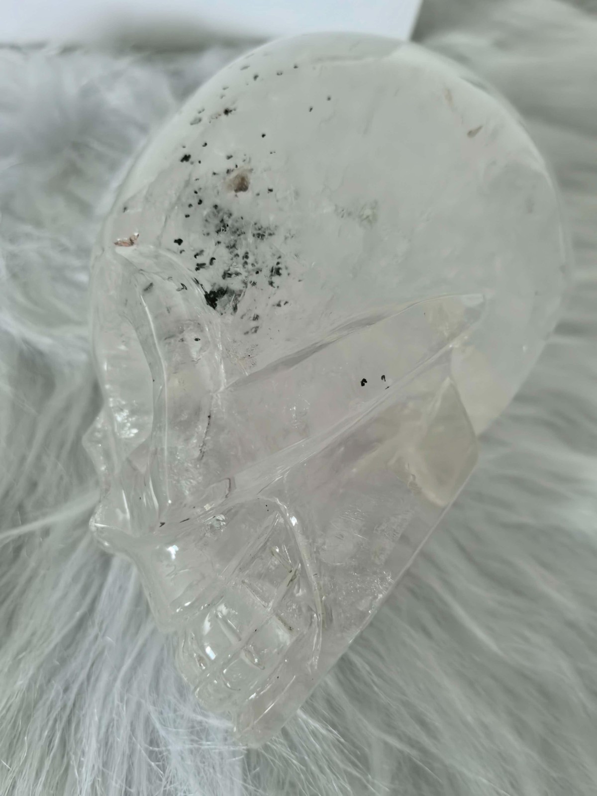 RARE Natural White Quartz Crystal Skull Carving 8cm9cm15cm Large Healing Metaphy