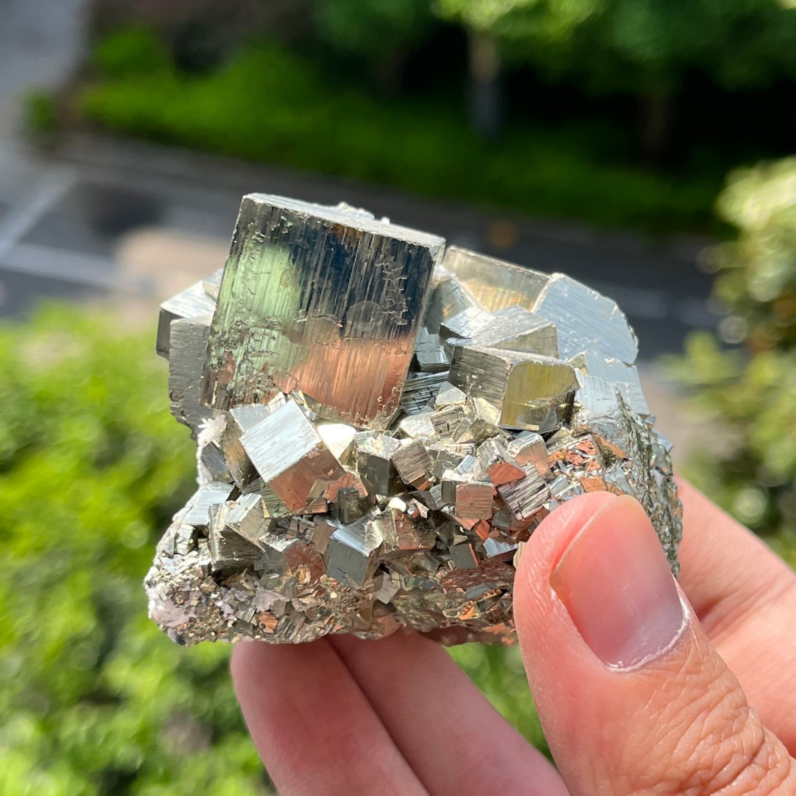 430g A+Natural Pyrite Cubic Mineral Specimen Crystal Cube Healing Home Decor