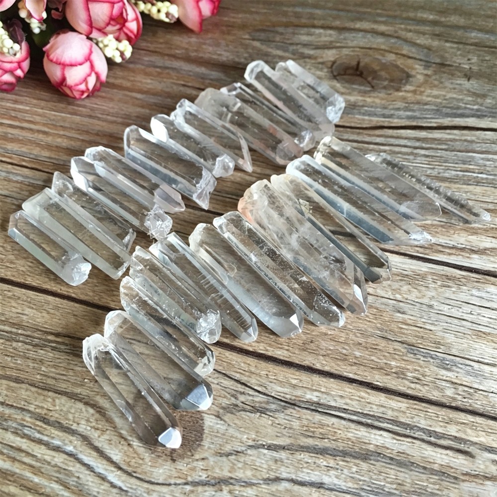 200g Tibet Nice Lot Natural Clear Quartz Crystal Points Wand Specimen NEW
