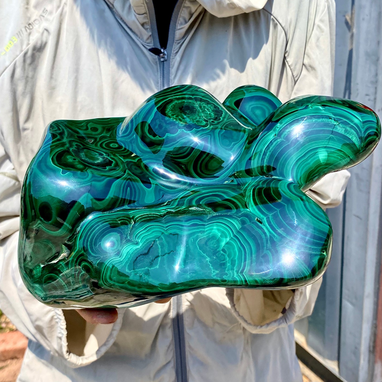 12.32LB Natural Polished Malachite Mineral freeform specimen Reiki Stone