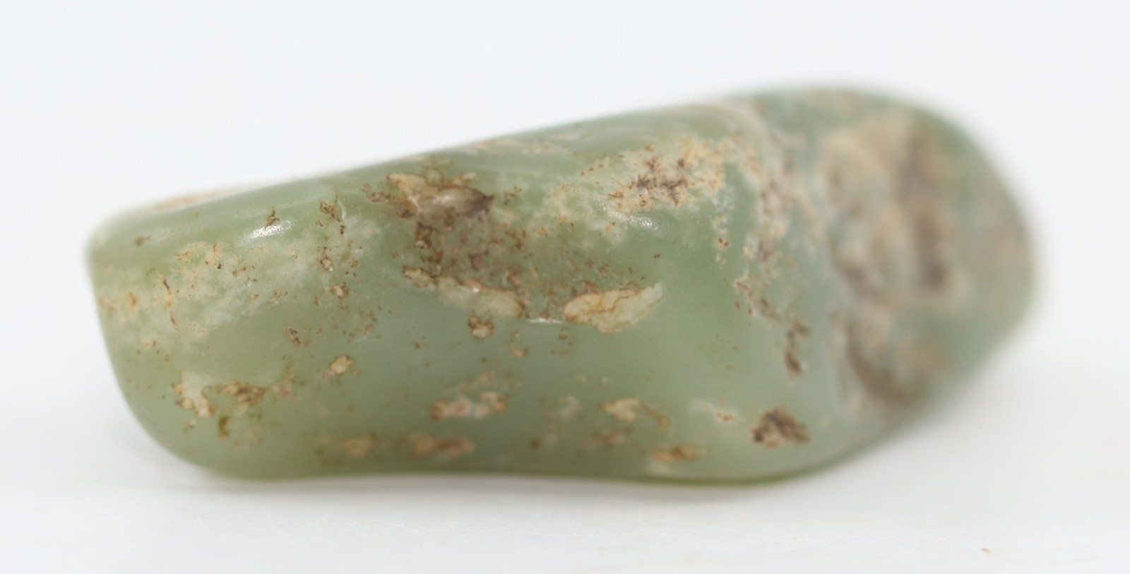 Beautiful Natural Jade Vitim River-tumbled Siberia Russia 63g COA 7039