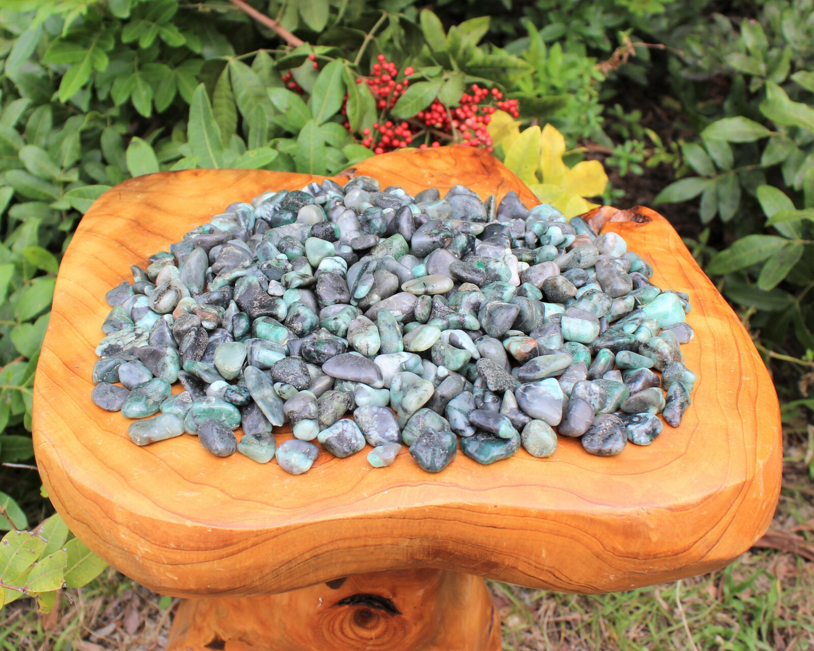 4 oz Emerald Tumbled Stones: ‘A’ Grade Natural Polished Crystals 1/4 lb