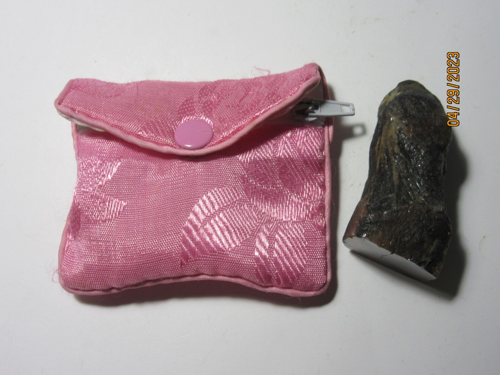 Agate Tourmaline Chiastolite 1 15/16″ Mineral Collectible with Pouch ATC-1-10