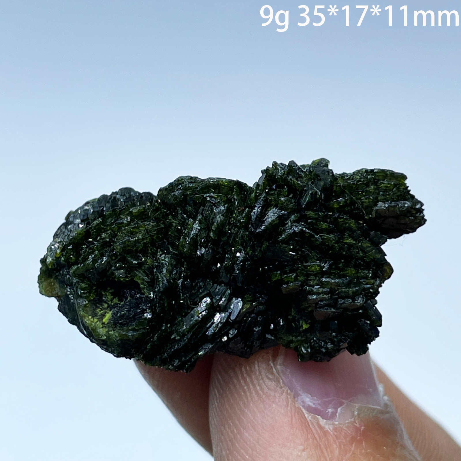 Natural Epidote With Garden Quartz Mineral Specimen Crystal Healing Home Decor