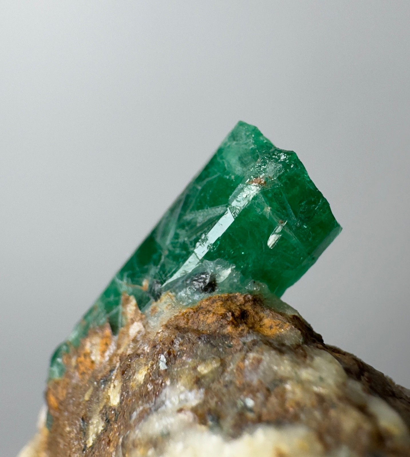 341 CT Natural Emerald Crystals On Matrix From Panjshir Afghanistan