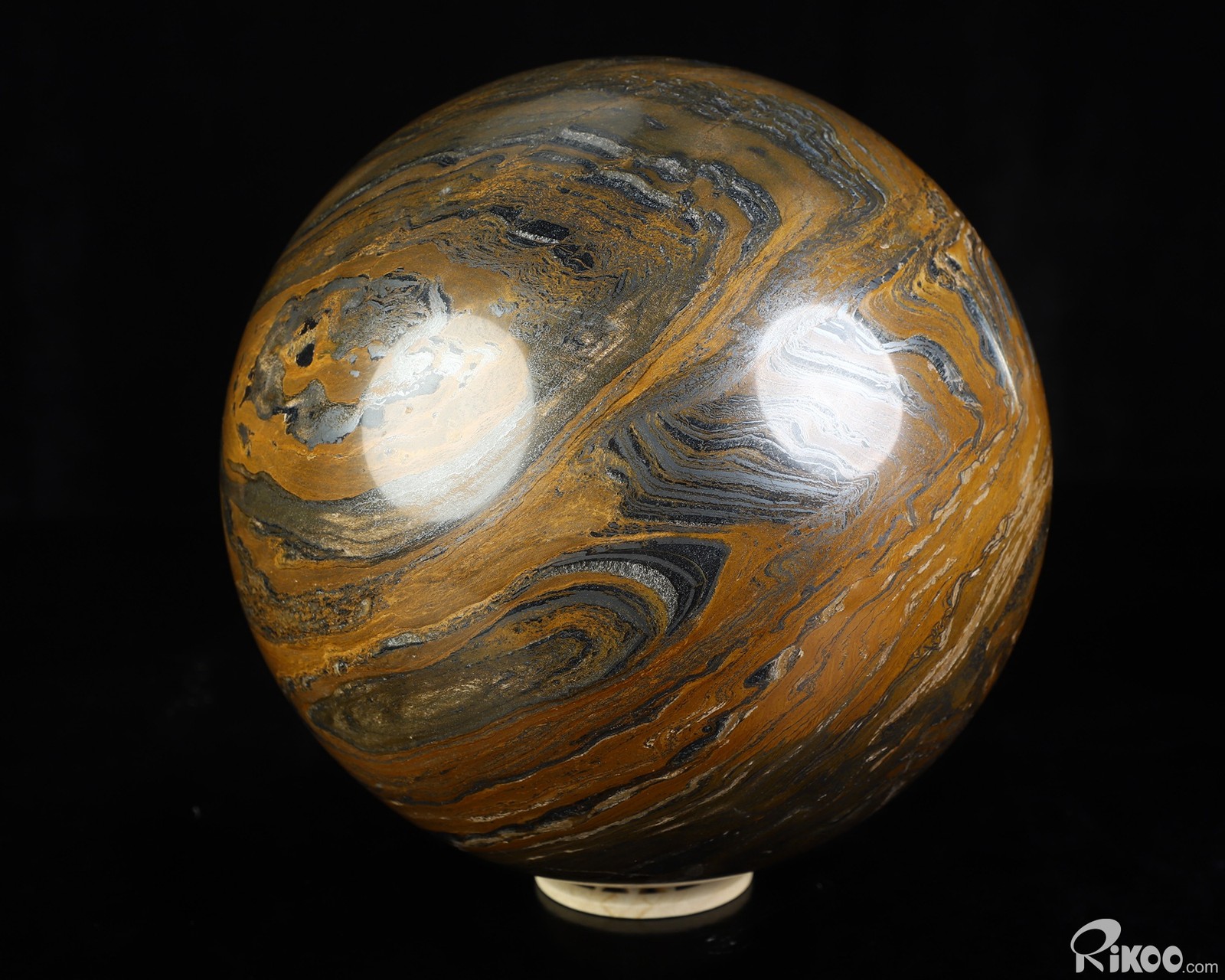 6.9″ Tiger Iron Eye Hand Carved Crystal Ball/Sphere, Crystal Healing