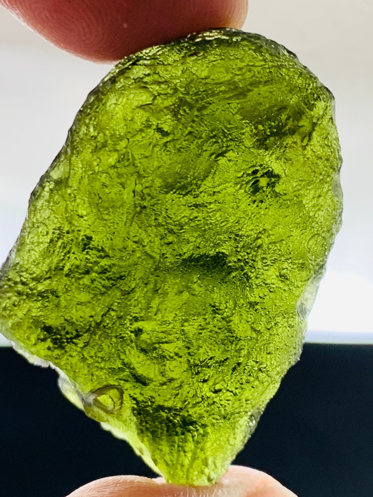 TOP Moldavite Raw Moldavite Crystal from Czech Republic PICcertificate 68CT