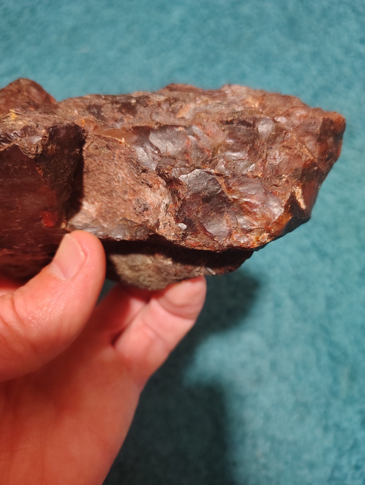 100% NATURAL Druzy Red Plume Agate/jasper/Quartz multi-color approx.6in 1lb 10oz