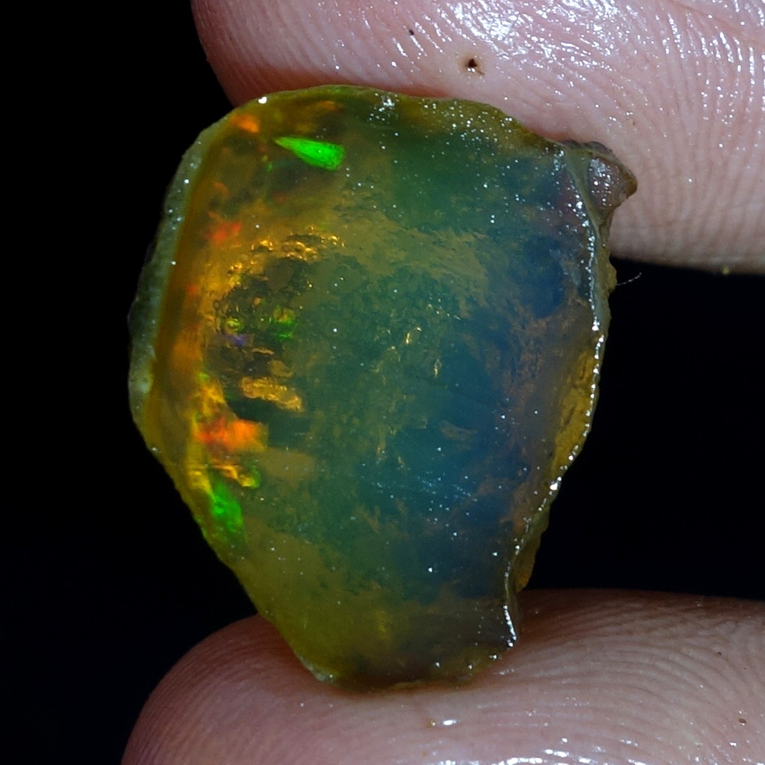 16.00 Cts 100% Natural Welo Fire Ethiopian Oil Opal Rough Cab Gems Ring Nacklace