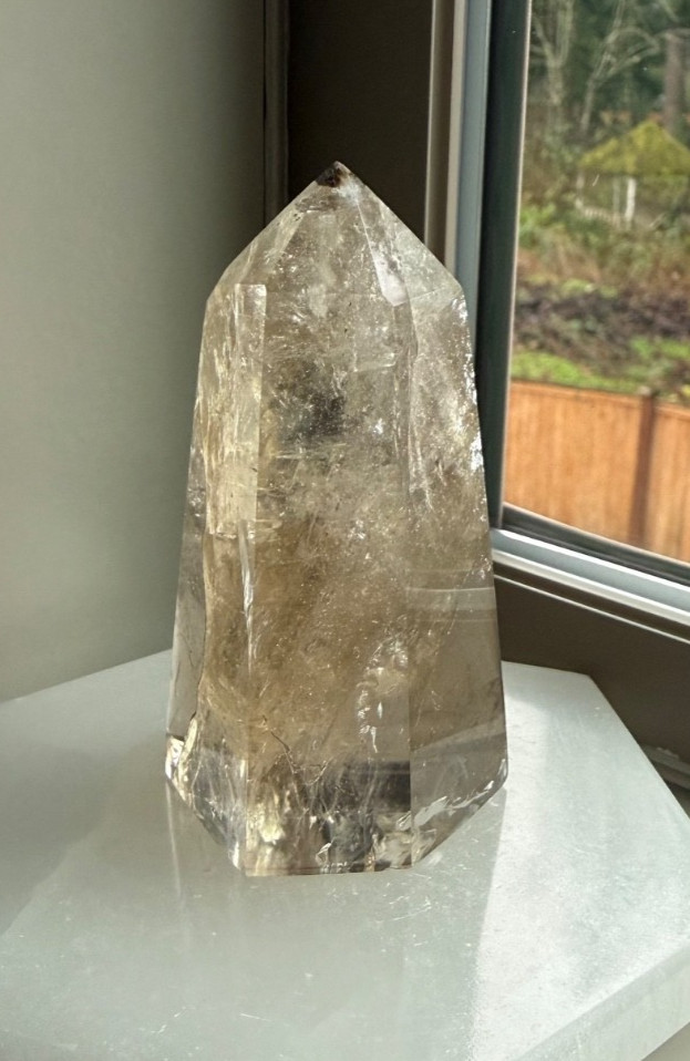 High Quality Natural Brazilian Champagne Citrine Point