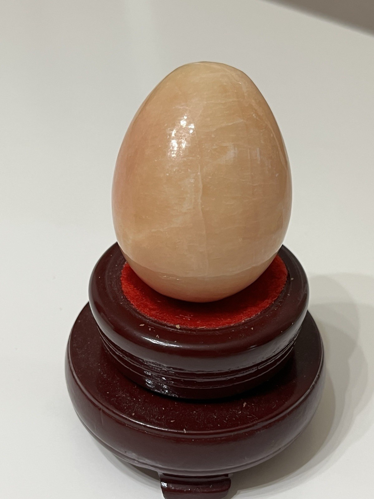 Natural Pink Calcite Stone Egg 2” 142.42g Polished Crystal Mineral No Stand