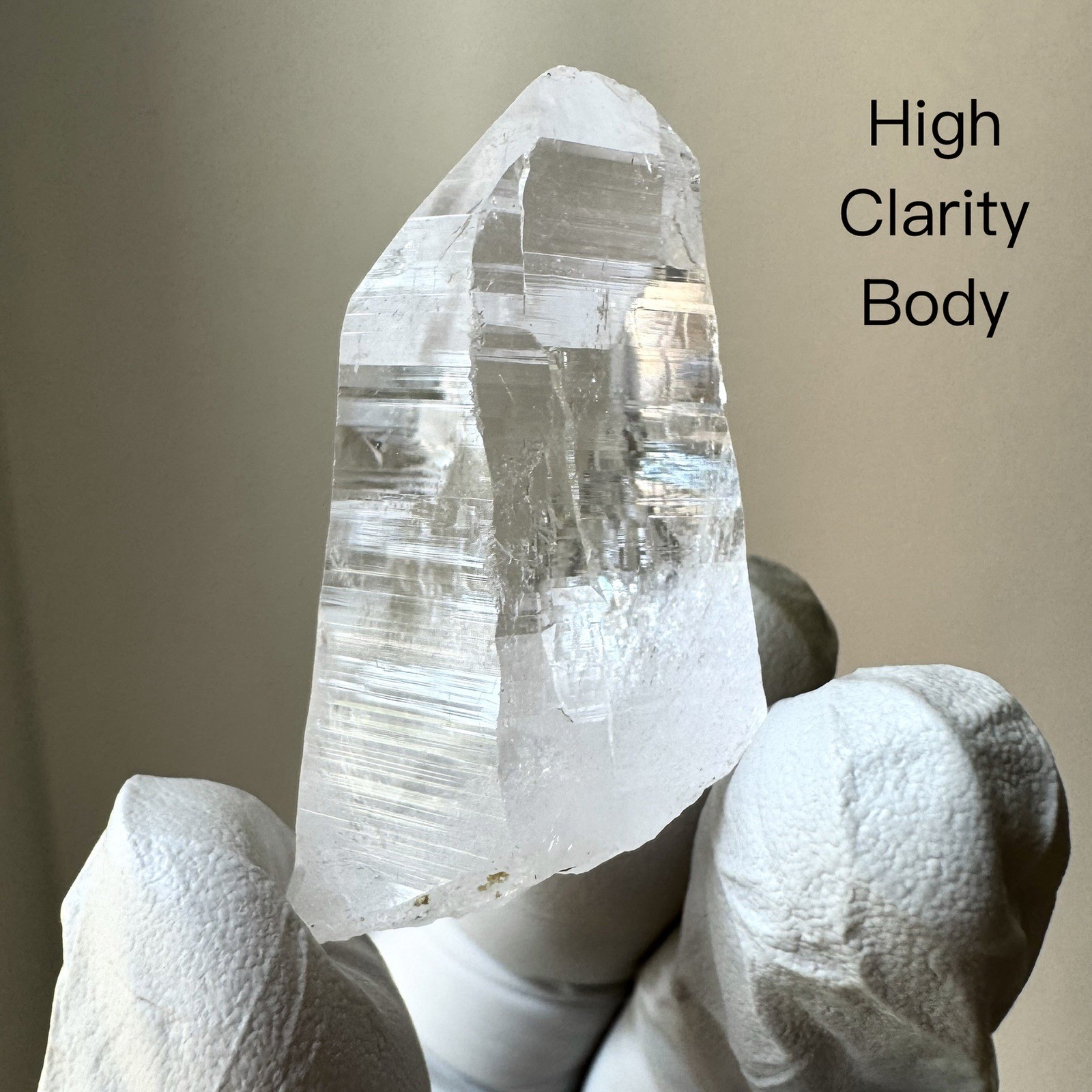 Ganesh Himalayan Quartz Nepal High Clarity Dense Akashic Lemurian Lines Crystal