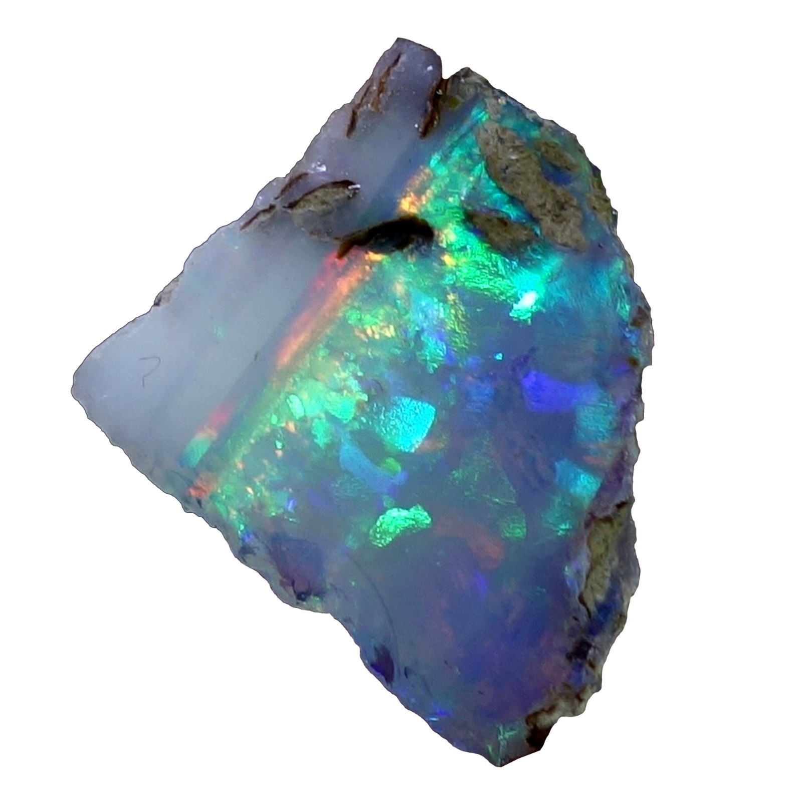 AA+ Ethiopian Dry Opal Rough Entreated Welo Opal Multi Fire Color Flash 06.30Cts