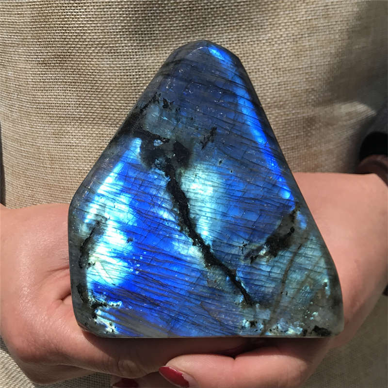 1.15kg Natural Labradorite Quartz Crystal Spectrolite Mineral Reiki healing
