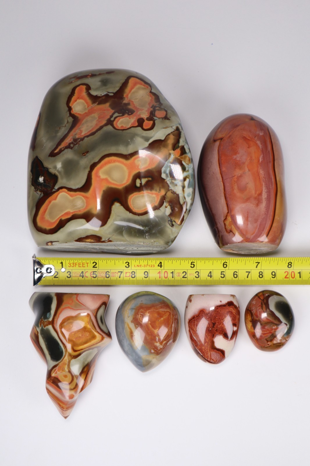 3.3kg POLYCHROME JASPER Freeforms Flames Palm Stones Crystal Collection bundle