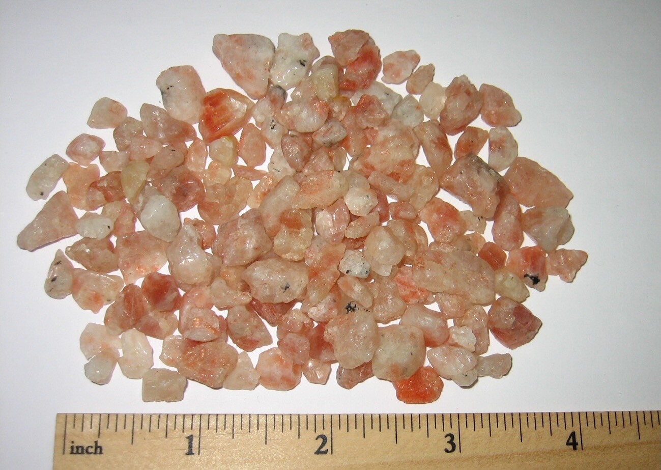 147 TUMBLED SMALL 0.2″-0.6″ SUNSTONE NATURAL STONE MINERALS INDIA ~ 69.1grams *3