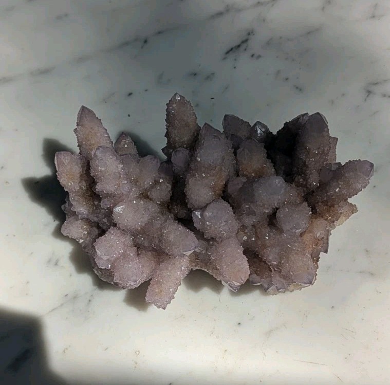 Natural African Spirit Amethyst Crystal Cluster Lilac Purple Mineral Specimen