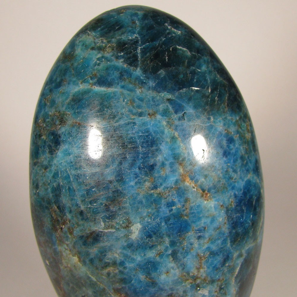 4.1″ Blue APATITE Polished Crystal Freeform Standup – Madagascar – 1.5 lbs.