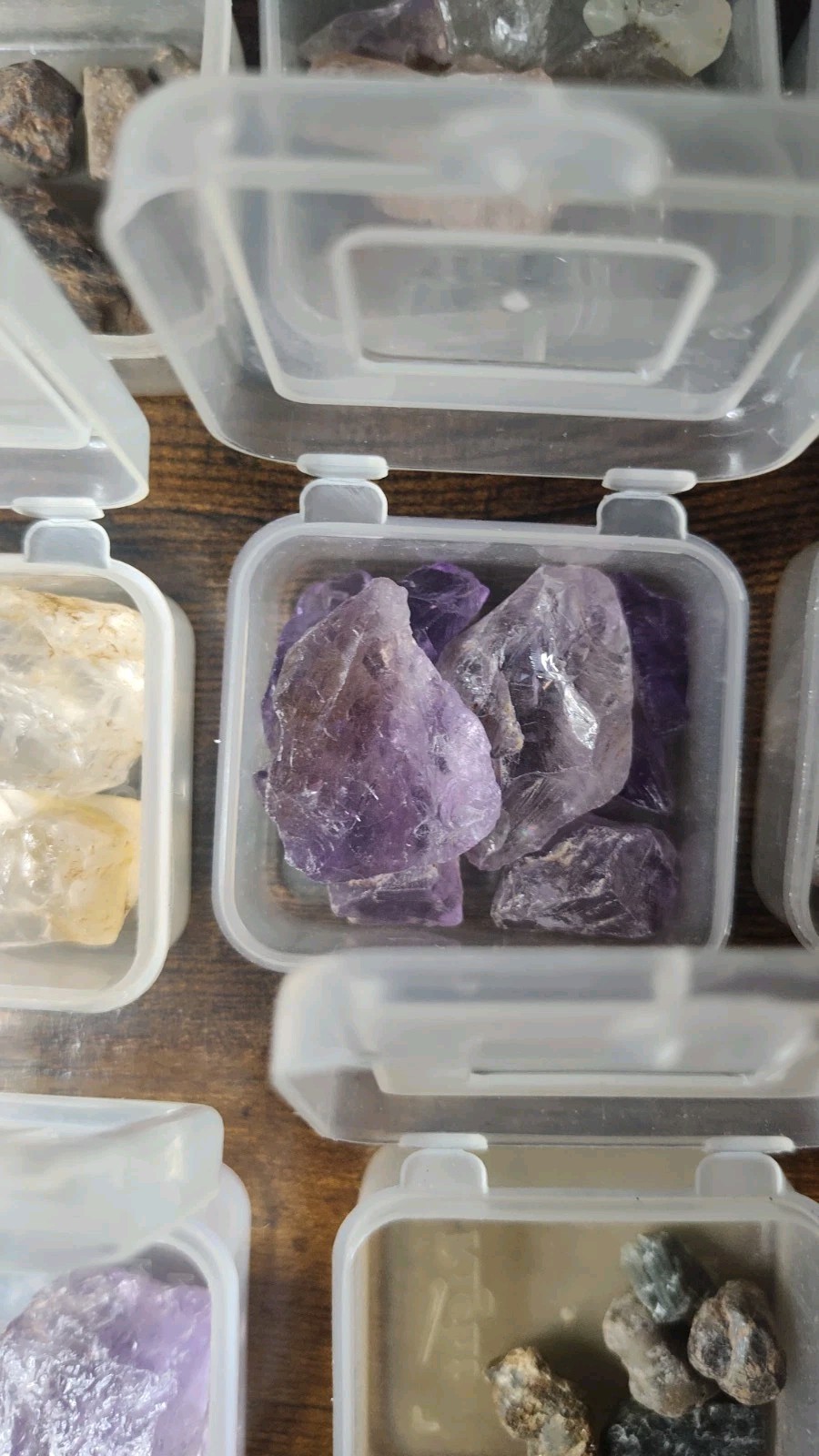 Huge Mixed Crystal & Gemstone Lot-Rough And Tumbled Specimens With Organizer