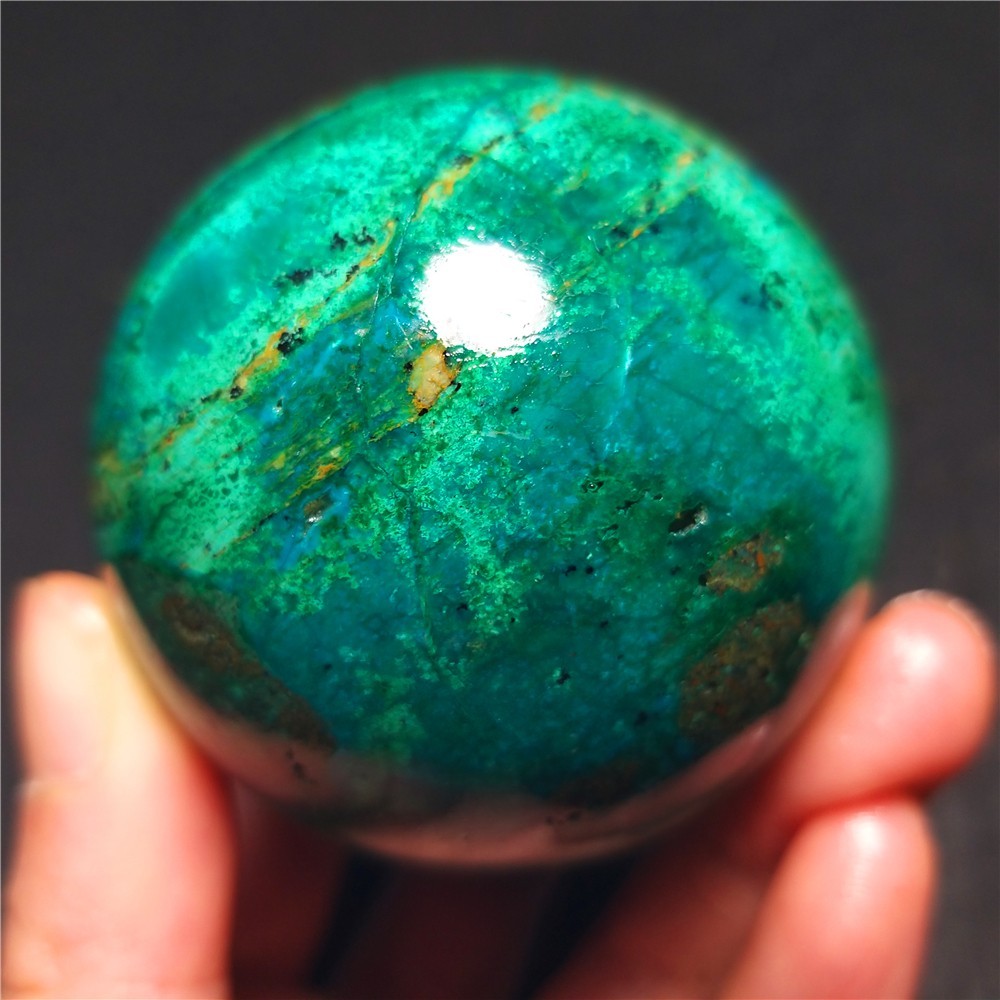 RARE 173.3G Natural Malachite Turquoise Blue Copper Ore Symbiotic Ball QQ206