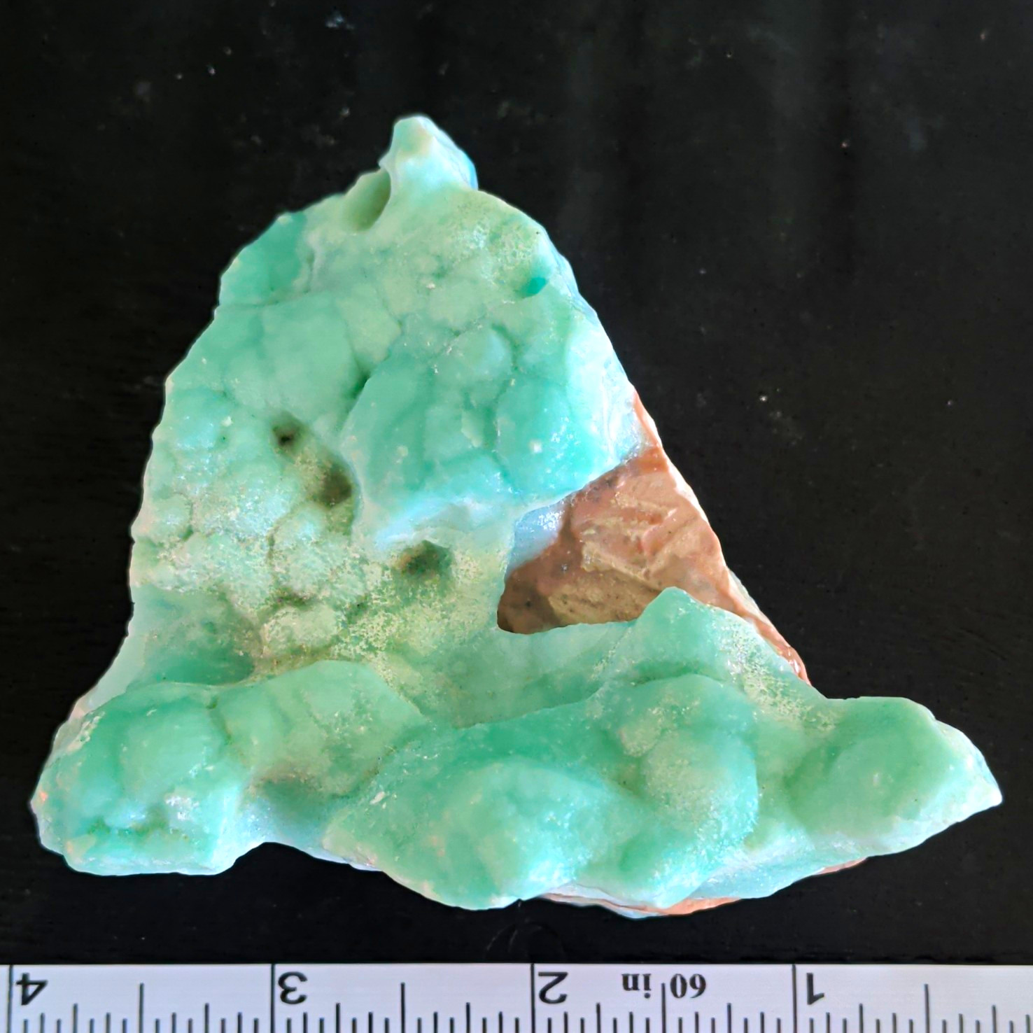 Blue/Green Smithsonite Mineral Crystal Specimen on Matrix Display Piece