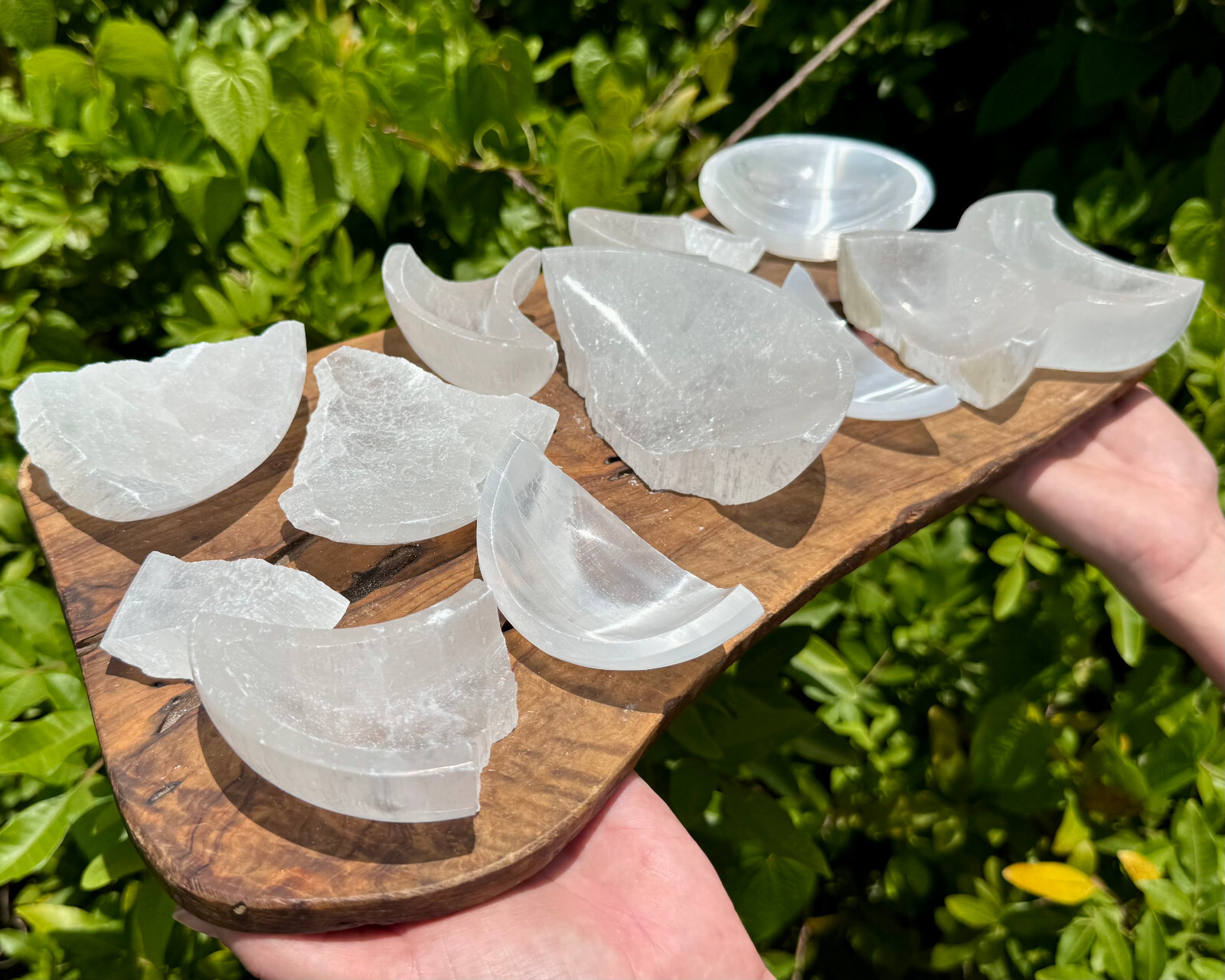Broken Selenite Bowls Box – CLEARANCE Assorted Selenite Crystal Bowls & Pieces