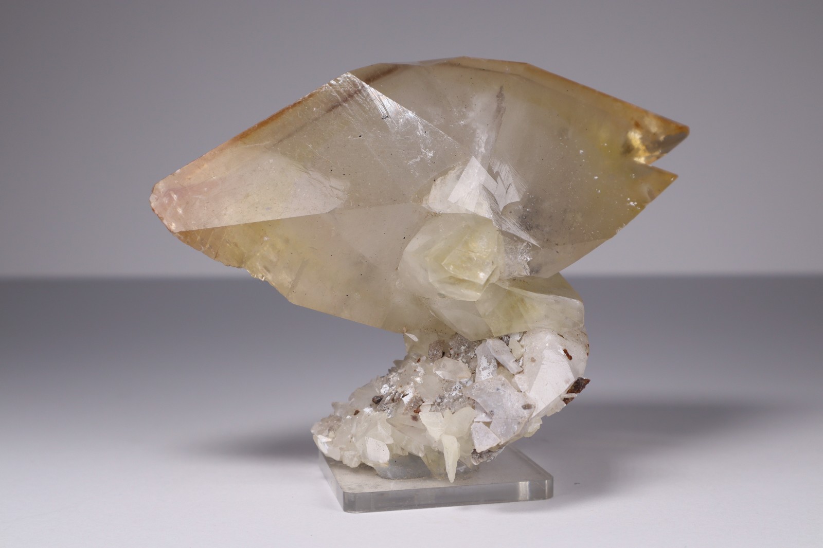 HUGE Elmwood Mine GOLDEN CALCITE Double Terminated Crystal Cluster 645g