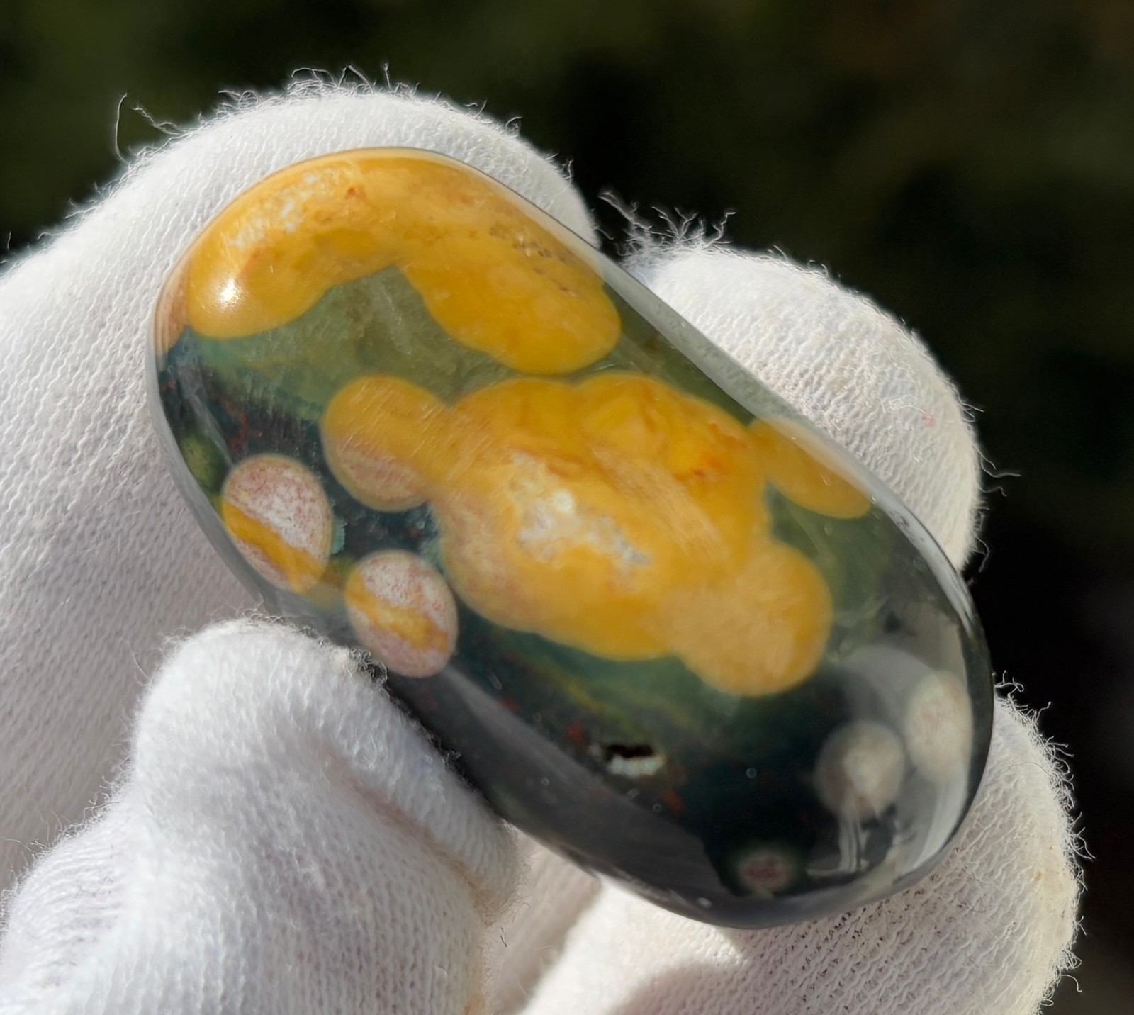 US SALE 349g LOT 12 OJ OCEAN JASPER LOG TUMBLE TUMBLES TUMBLED STONE STONES