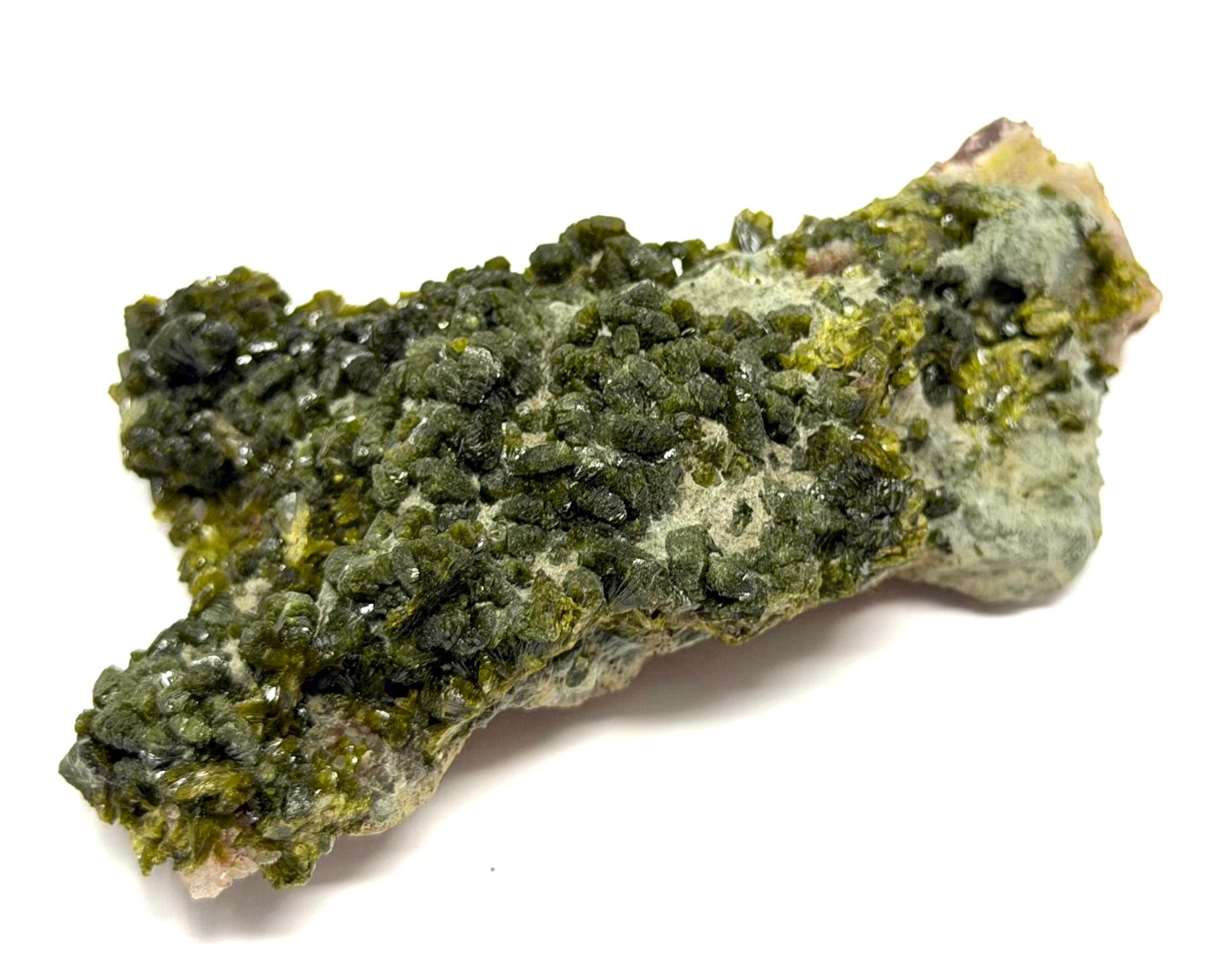 Natural Epidote with Quartz Crystal Clusters – Fairy Forest Quartz Minerals