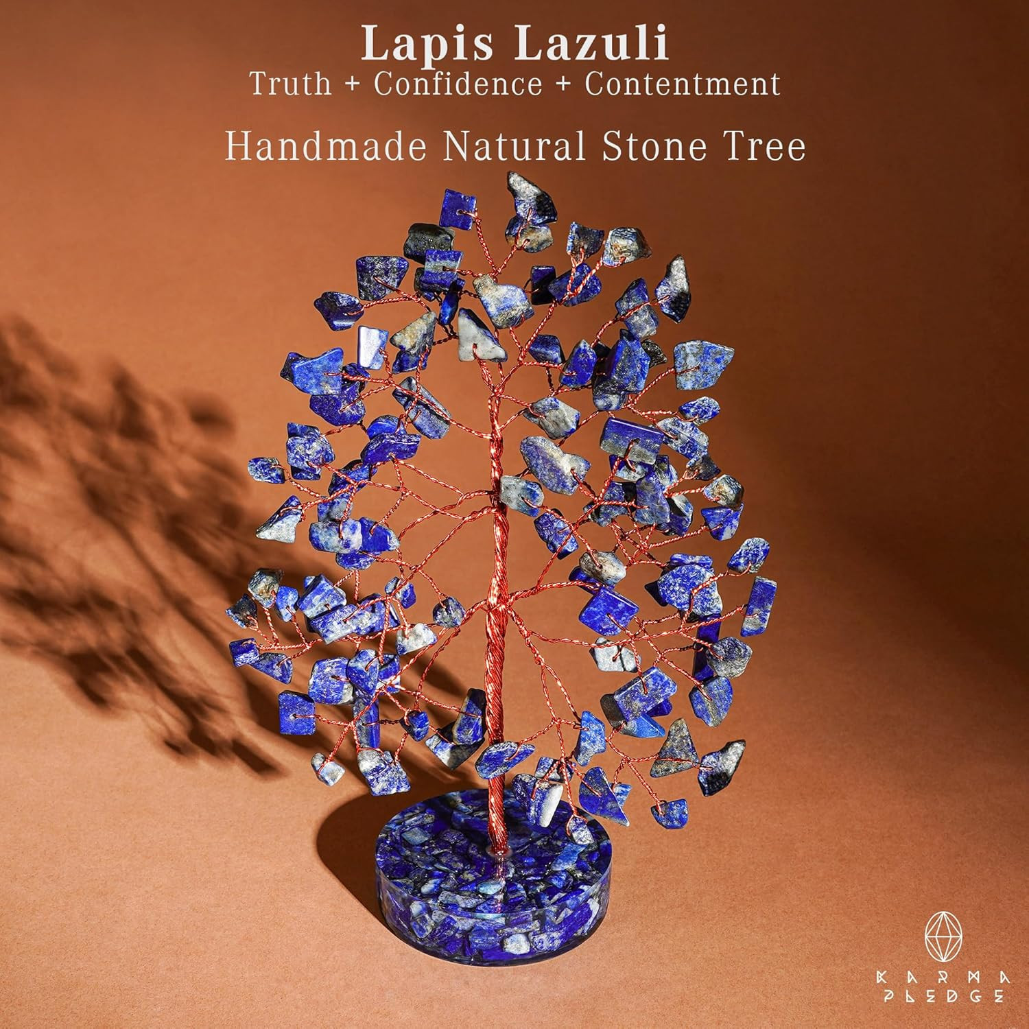 Lapis Lazuli Crystal Tree of Life Birthday Gifts for Women, Men, Friends, Handma