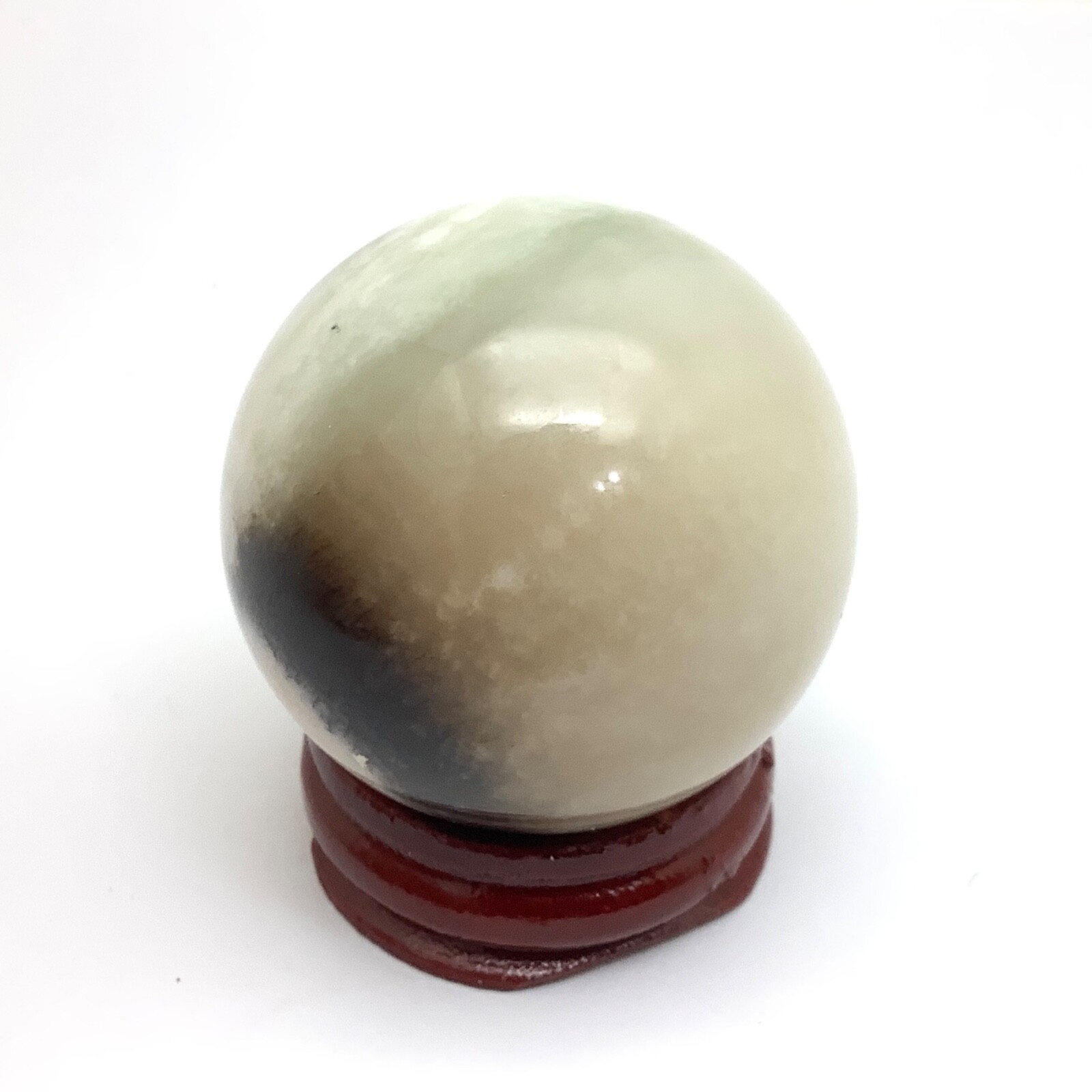 Siberian Jade Sphere Brown Green White Nephrite Jade Vitim River Siberia 42mm