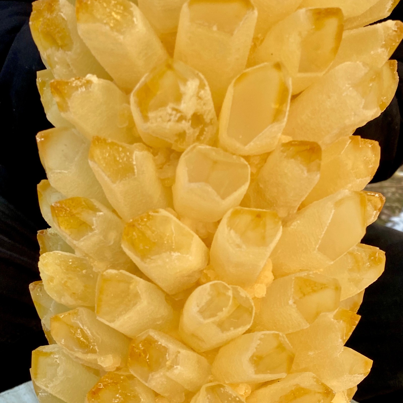 30.07LB New Find yellow Phantom Quartz Crystal Cluster Mineral Specimen Healing