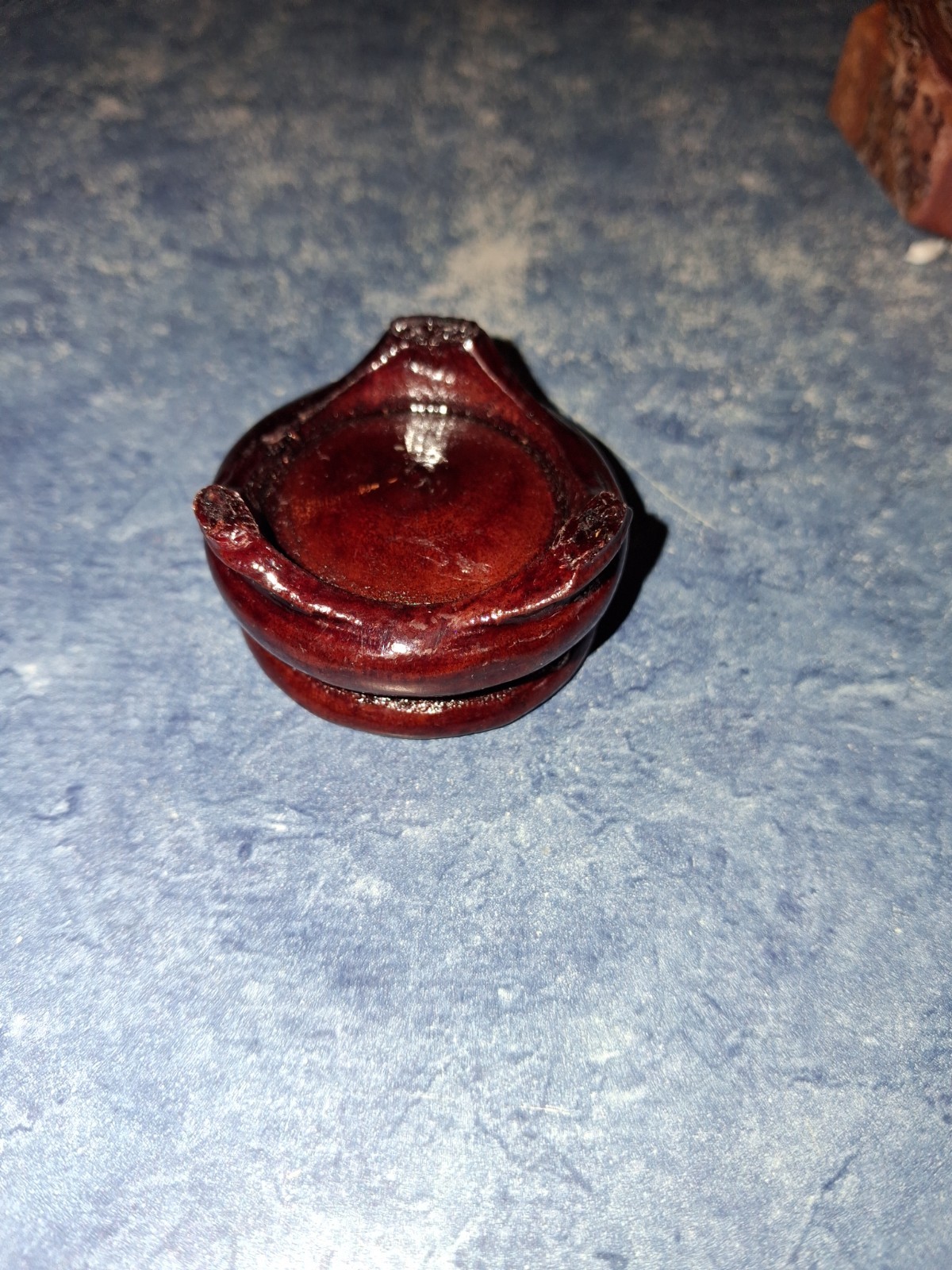Banded Onyx Polished Egg Displayed on Hexagon Onx Base W/Wood Stand Beautiful!