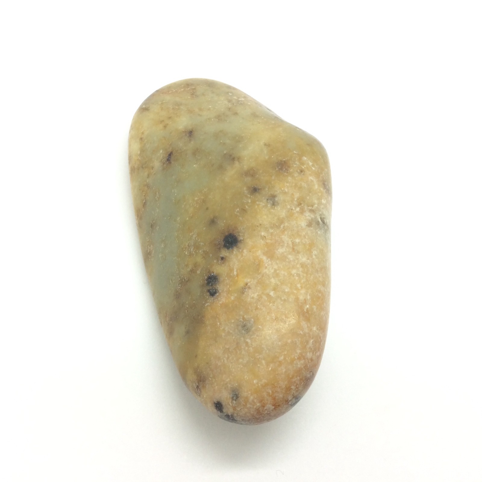 Hotan Jade Pebble Green Brown Nephrite Jade Stone Specimen Hetian China #22