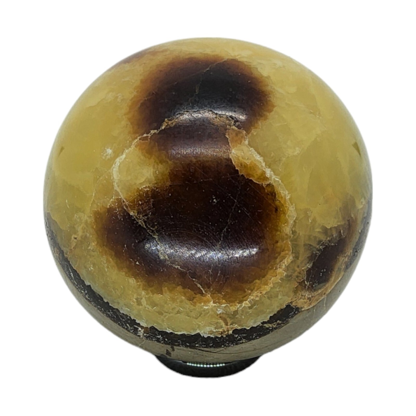 Septarian, 1 7/8 in, sphere, display specimen, #R-2724