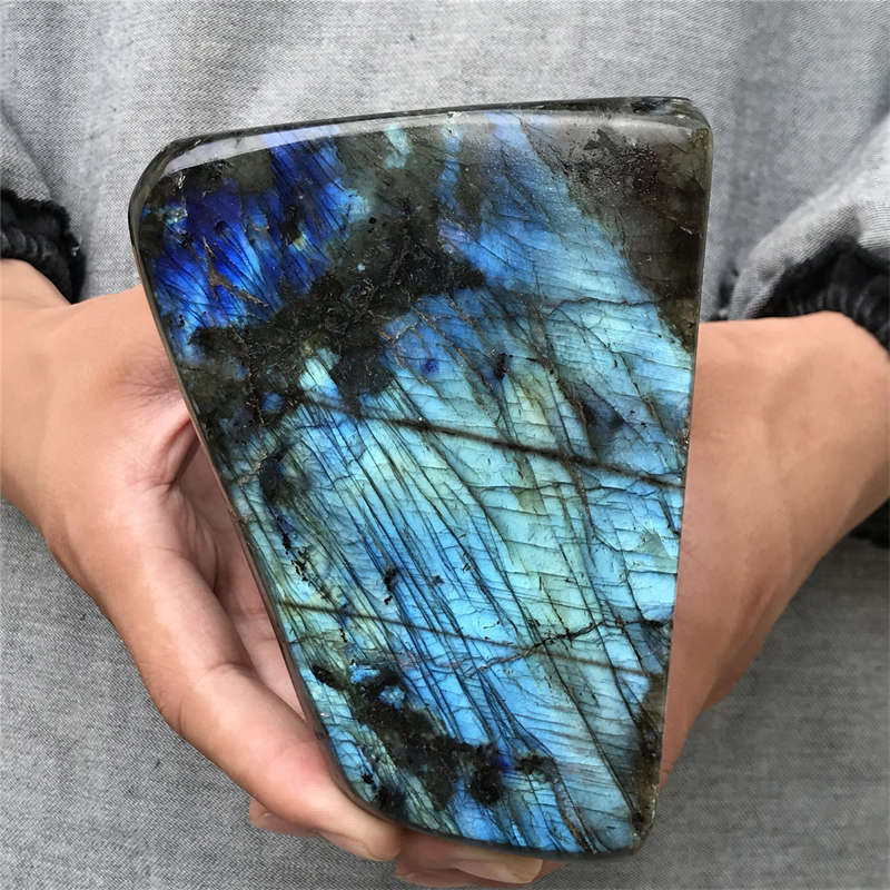 1.18kg Natural Labradorite Quartz Crystal Spectrolite Mineral Reiki healing