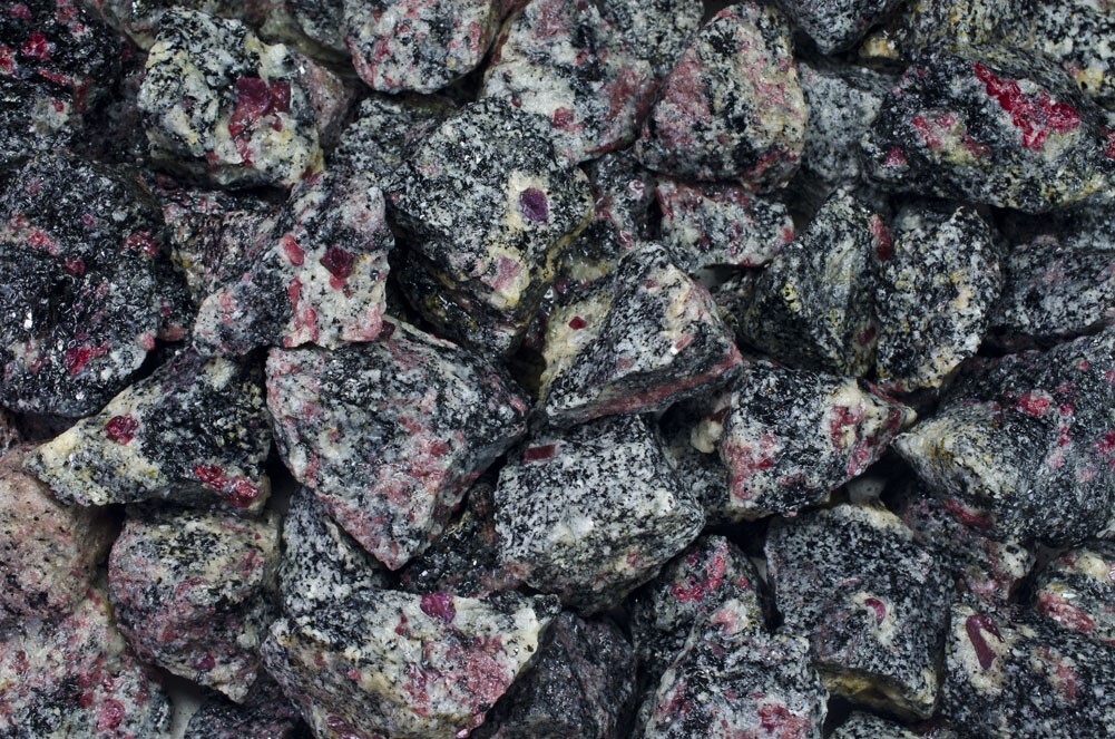 1/2 lb Ruby in Matrix Rough Stones – Natural Crystal Mineral Rock Tumbling