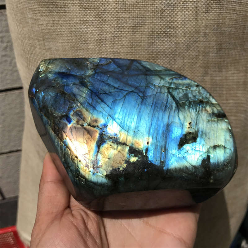 1.21kg Natural Labradorite Quartz Crystal Spectrolite Mineral Reiki healing