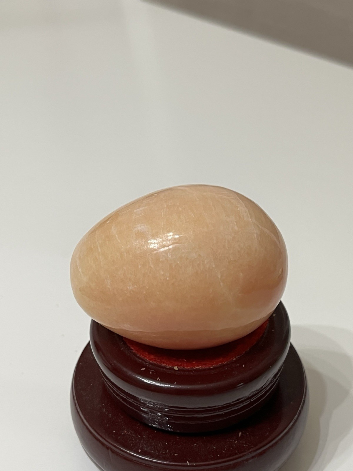Natural Pink Calcite Stone Egg 2” 142.42g Polished Crystal Mineral No Stand