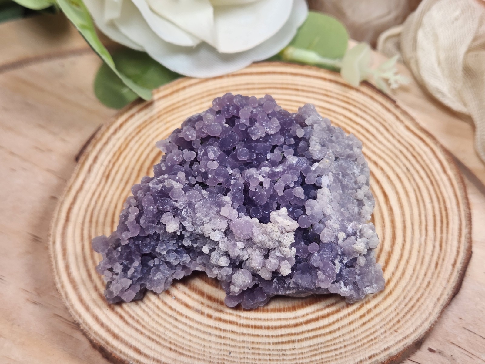 60g Grape Agate Cluster West Sulawesi Indonesia Purple Botryoidal Quartz C