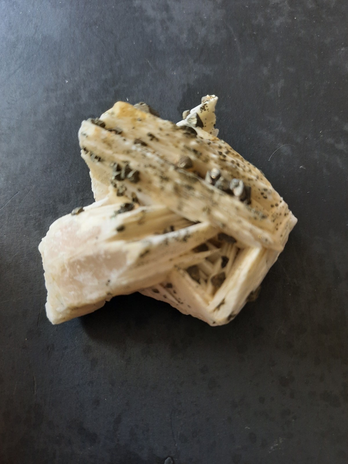 Pyrite Crystals on Barite, Morocco 2 1/2 x 1 5/8th x 1 inch